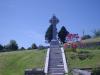 Celtic cross in church graveyard